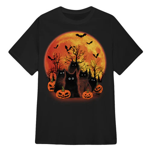 Cat Halloween Moonrise
