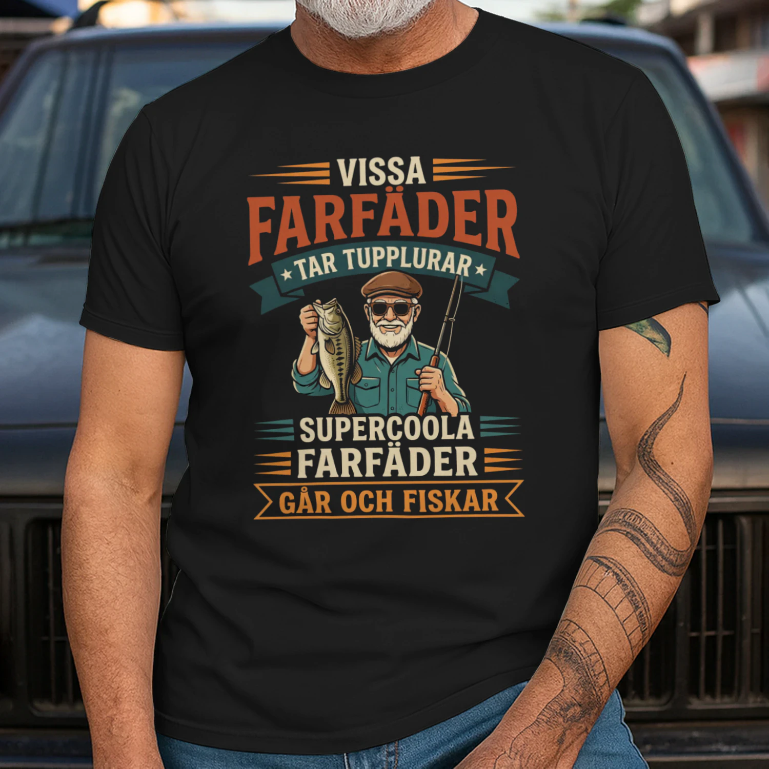 Vissa farfäder tar tupplurar supercoola farfäder går och fiskar