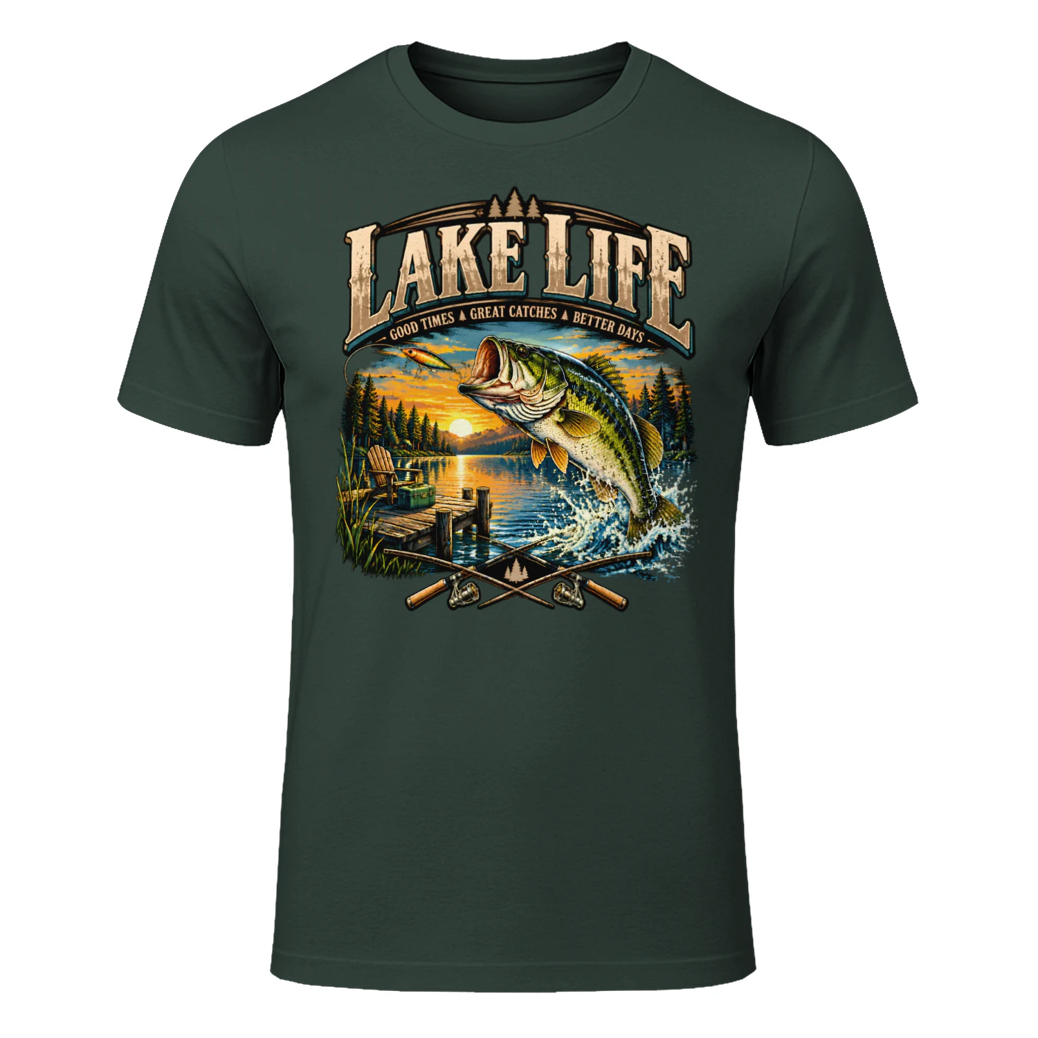 Lake Life Fishing Club Shirt | Vintage Bass Fishing Outdoor Tee