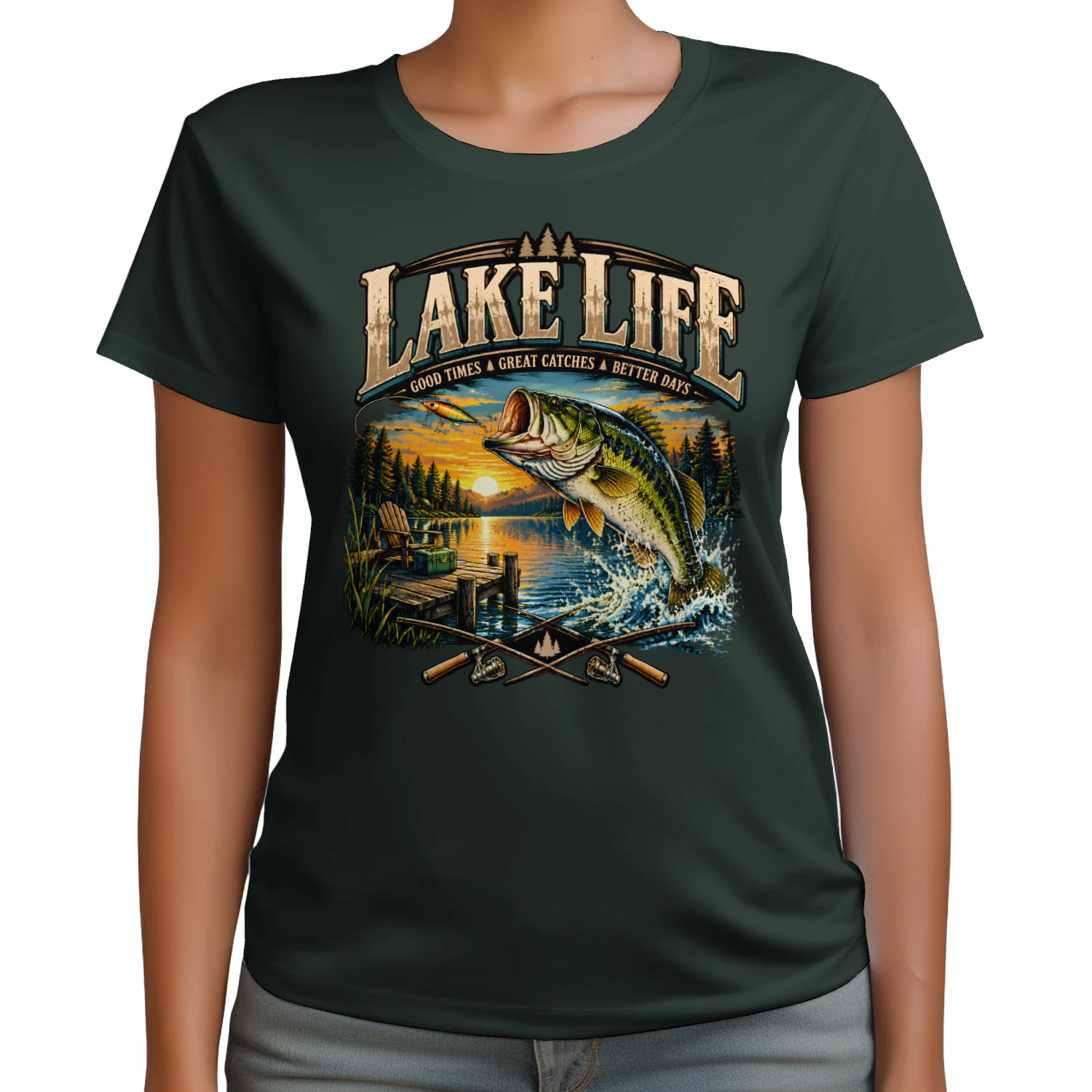 Lake Life Fishing Club Shirt | Vintage Bass Fishing Outdoor Tee