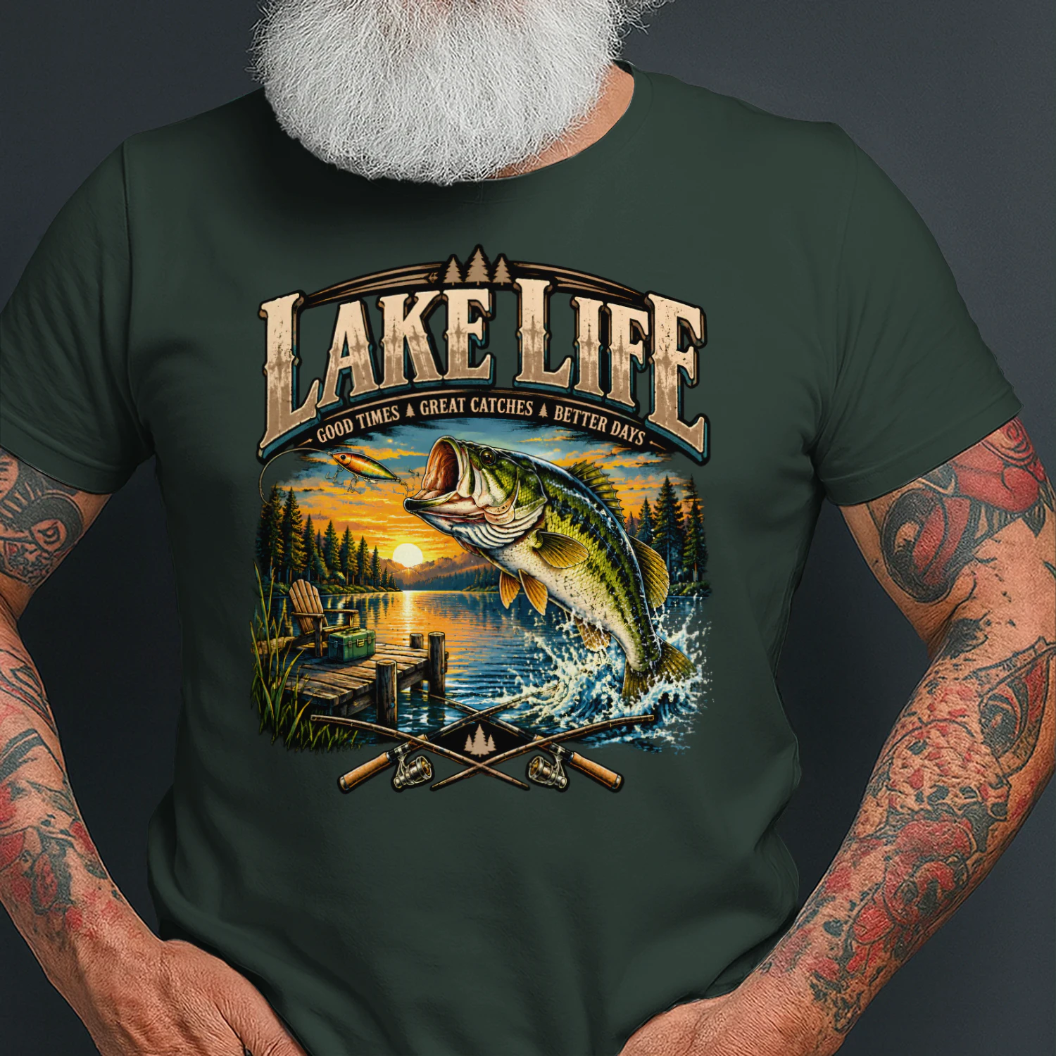 Lake Life Fishing Club Shirt | Vintage Bass Fishing Outdoor Tee
