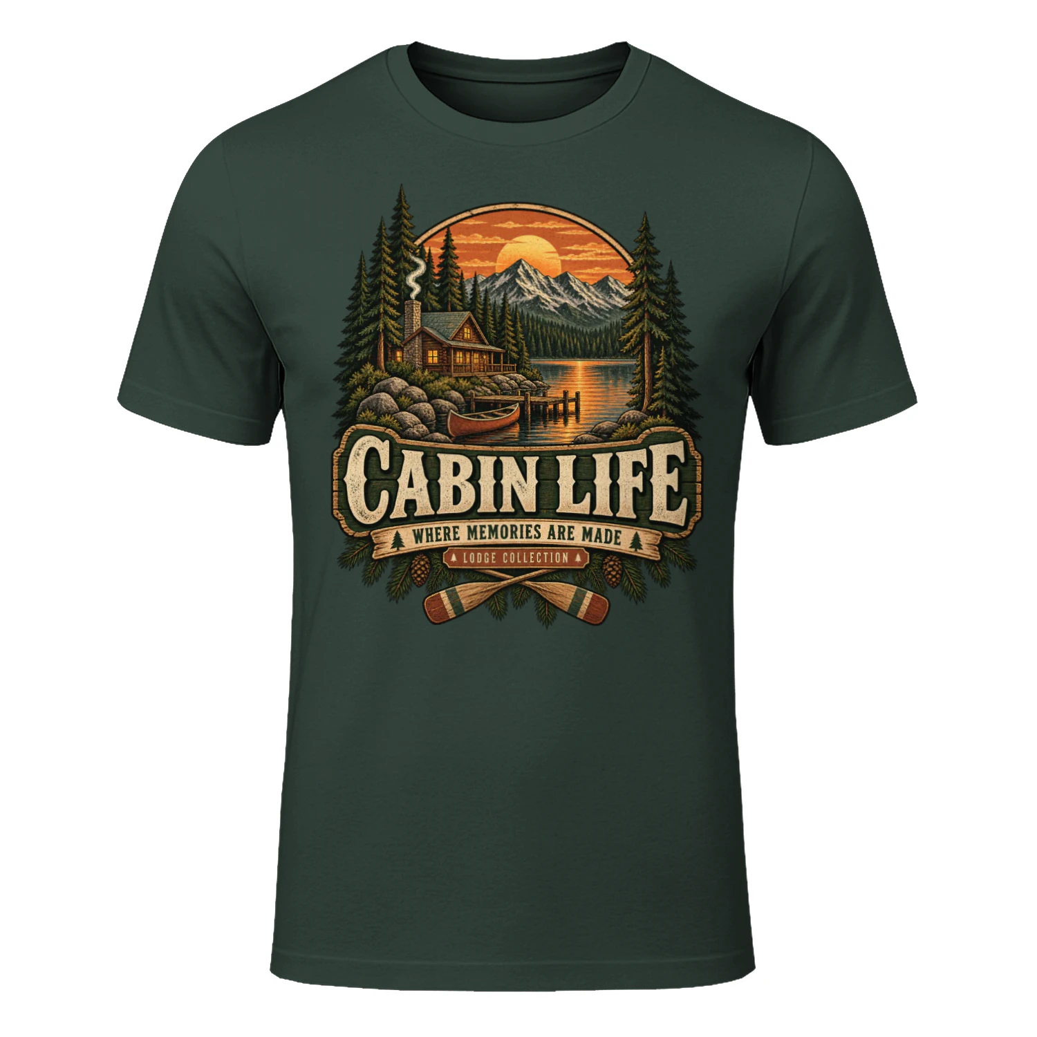 🏕️ Cabin Life Shirt | Rustic Mountain Lodge Outdoor Tee for Nature Lovers
