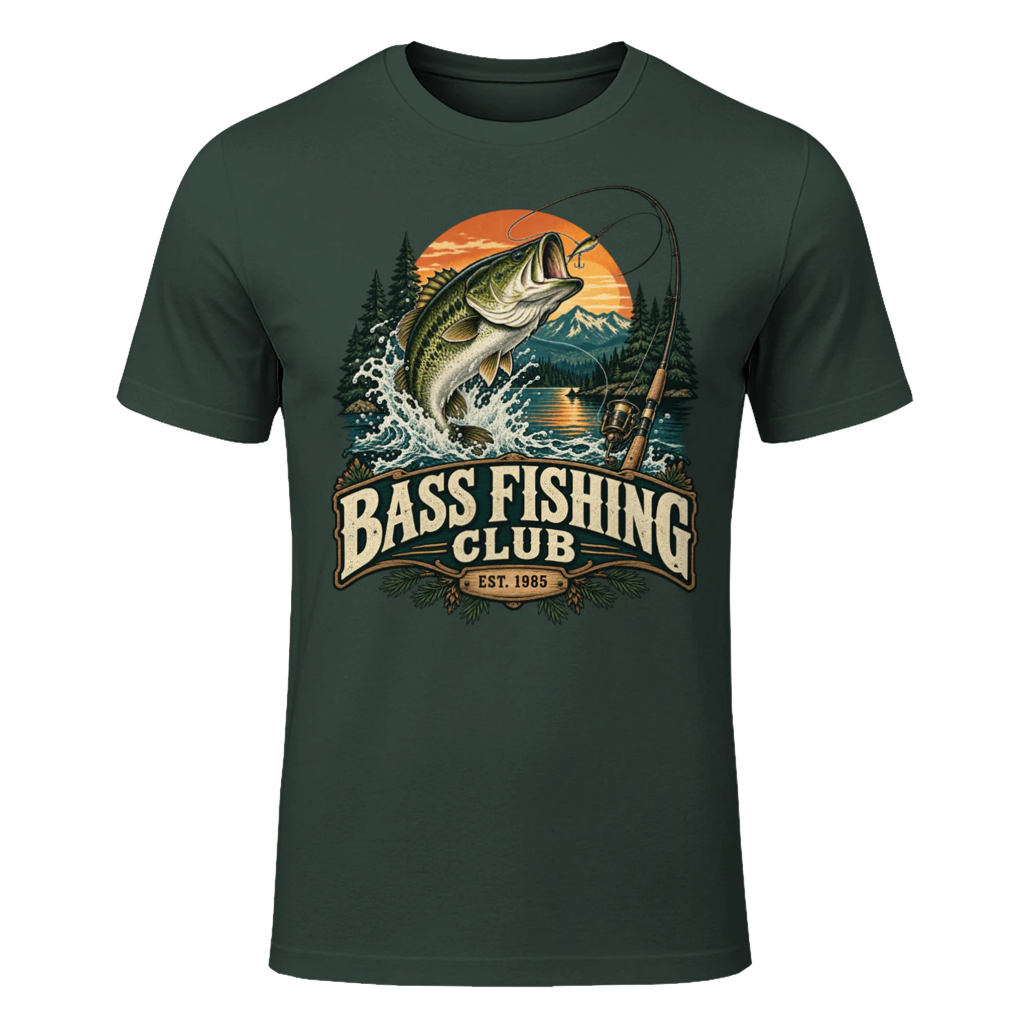🎣 Bass Fishing Club Shirt | Vintage Fishing Tee for Anglers & Lake Life Lovers