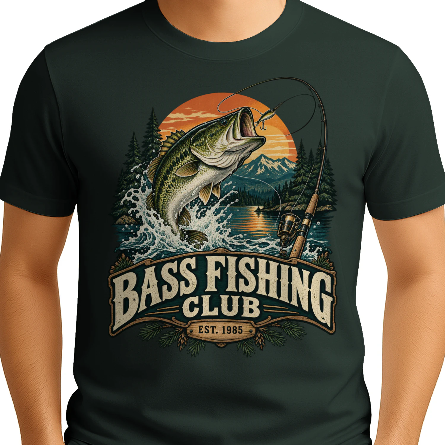 🎣 Bass Fishing Club Shirt | Vintage Fishing Tee for Anglers & Lake Life Lovers