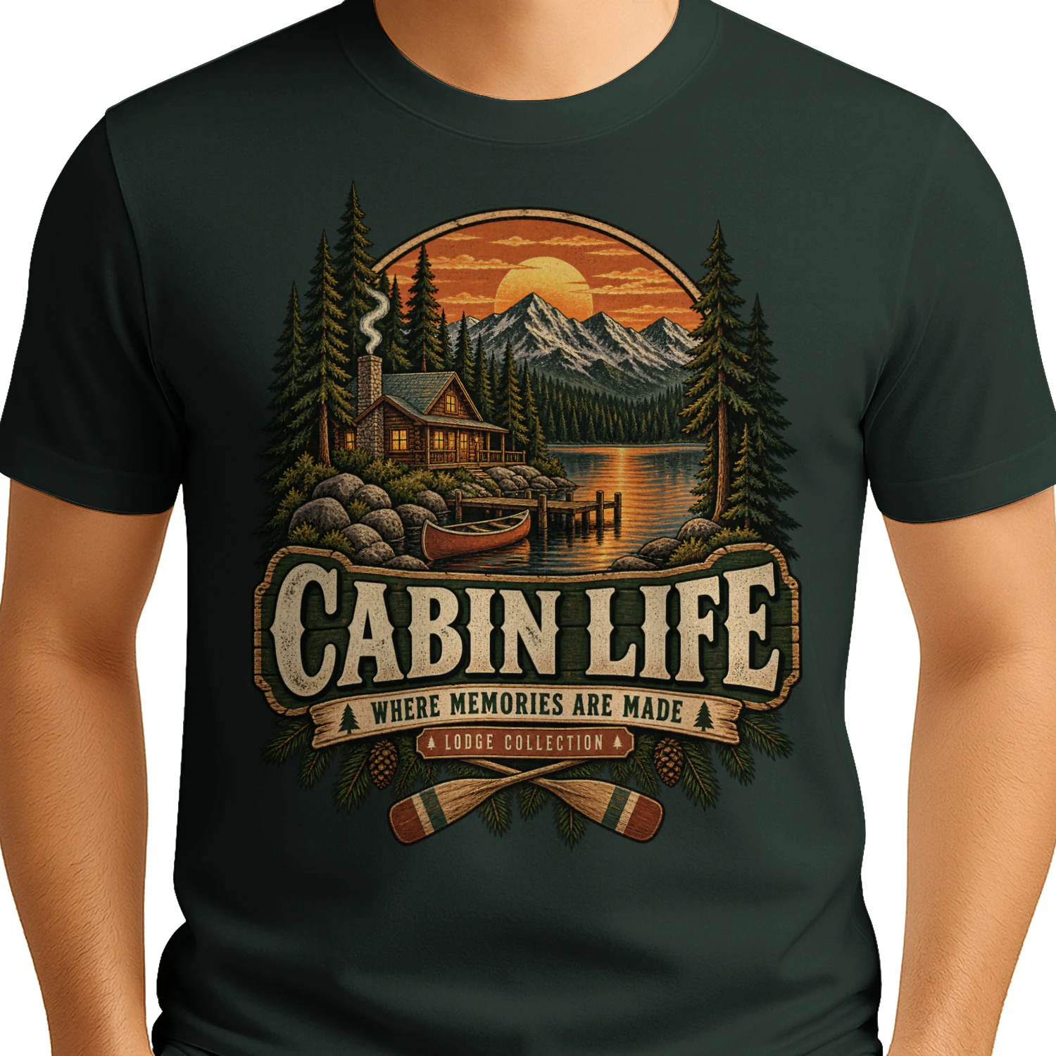 🏕️ Cabin Life Shirt | Rustic Mountain Lodge Outdoor Tee for Nature Lovers