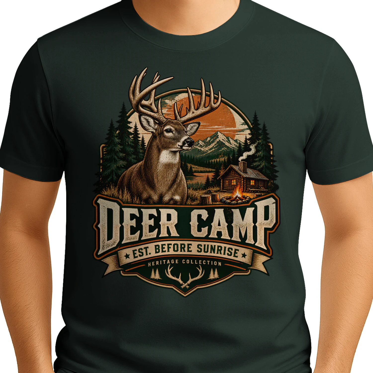 🦌 Deer Camp Heritage Shirt | Vintage Hunting Outdoor Tee for Hunters & Nature Lovers