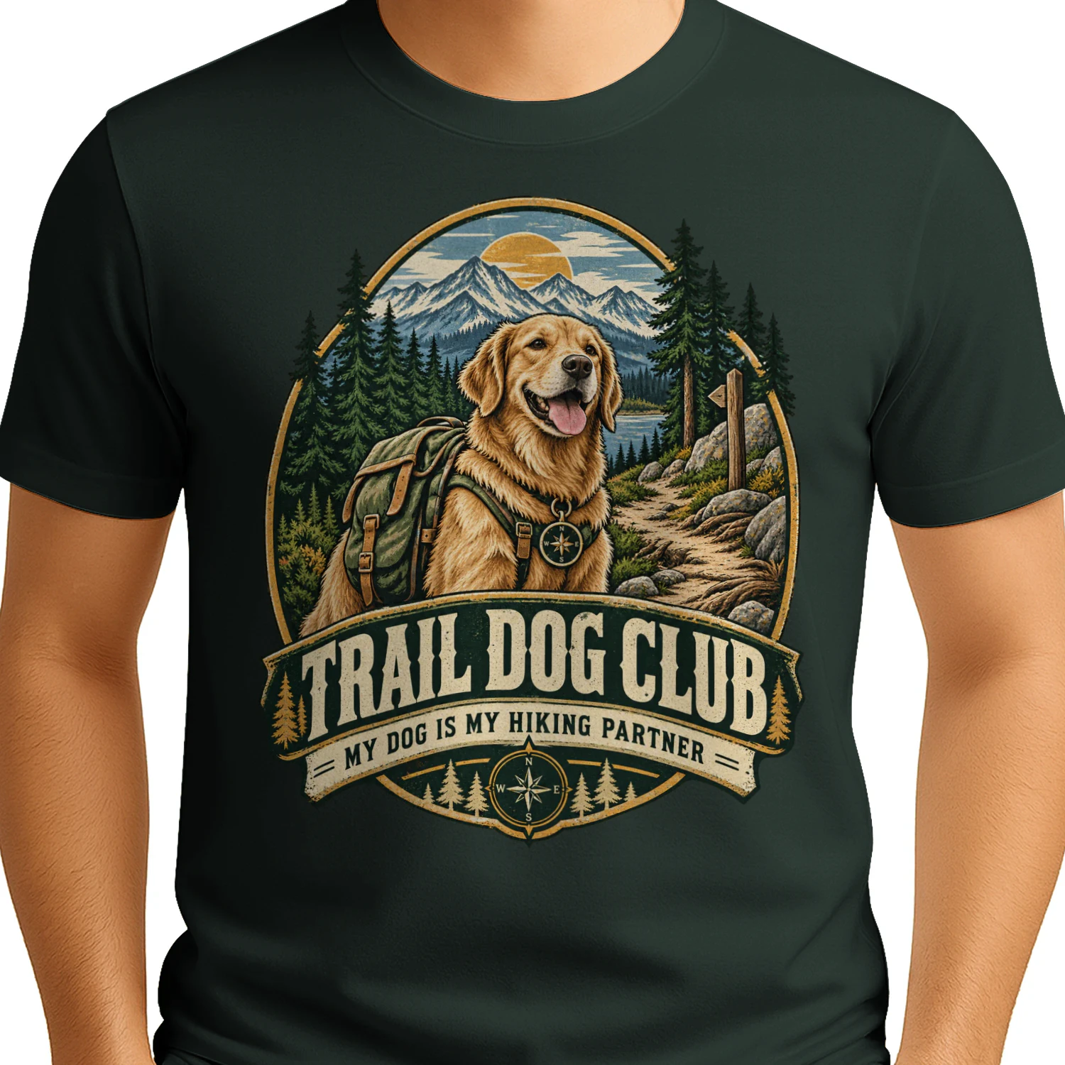 🐕 Trail Dog Club Shirt | Hiking Dog Outdoor Tee for Adventure Pet Lovers