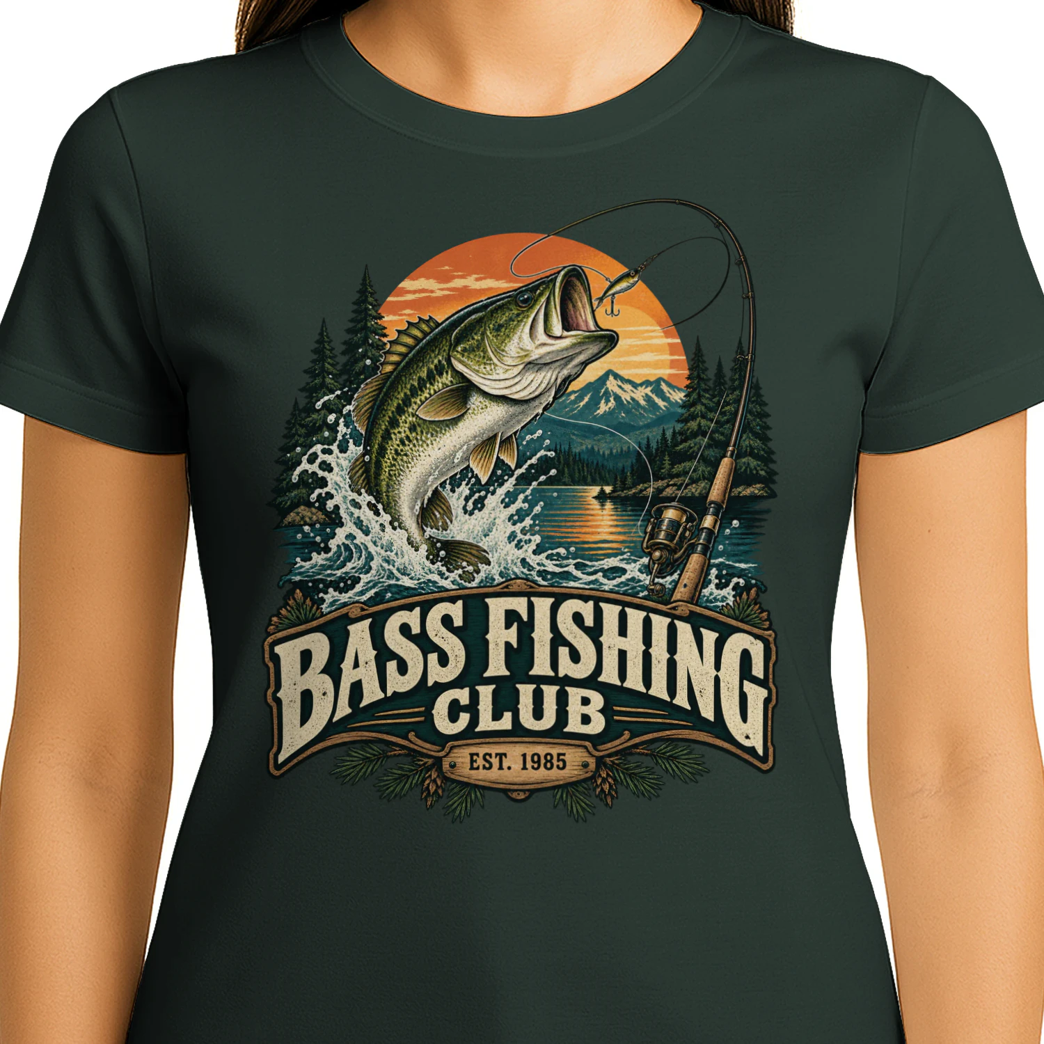 🎣 Bass Fishing Club Shirt | Vintage Fishing Tee for Anglers & Lake Life Lovers