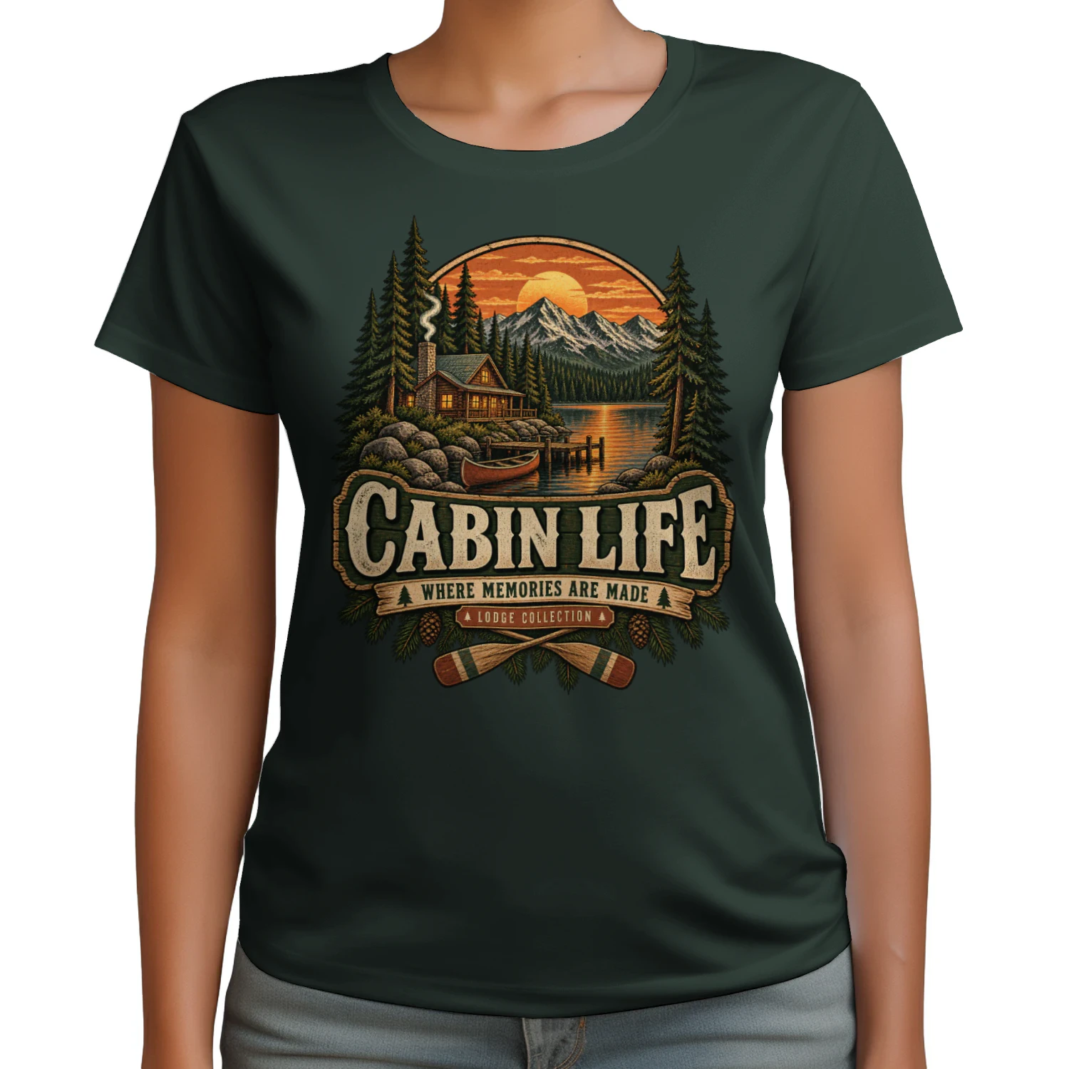 🏕️ Cabin Life Shirt | Rustic Mountain Lodge Outdoor Tee for Nature Lovers