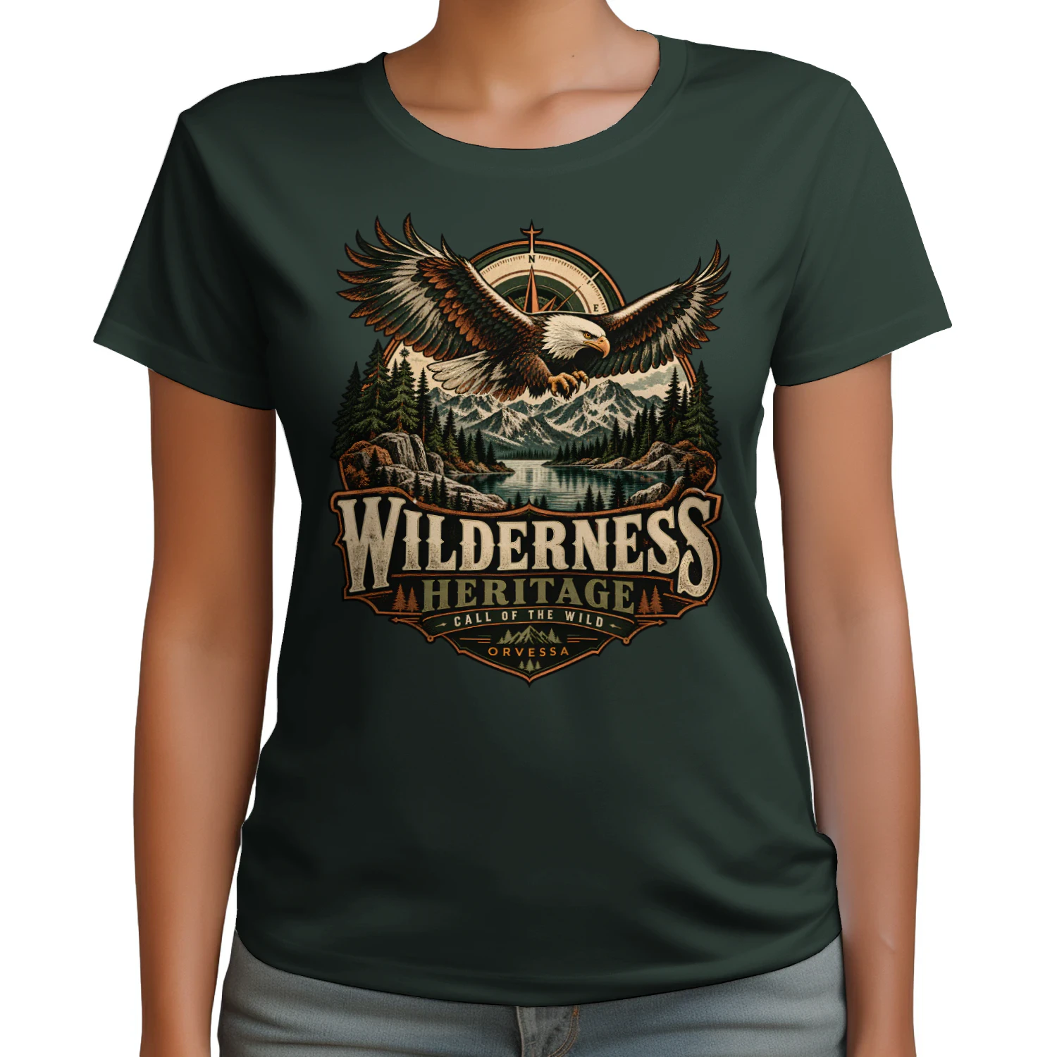 🦅 Wilderness Heritage Eagle Shirt | Vintage Outdoor Mountain Adventure Tee