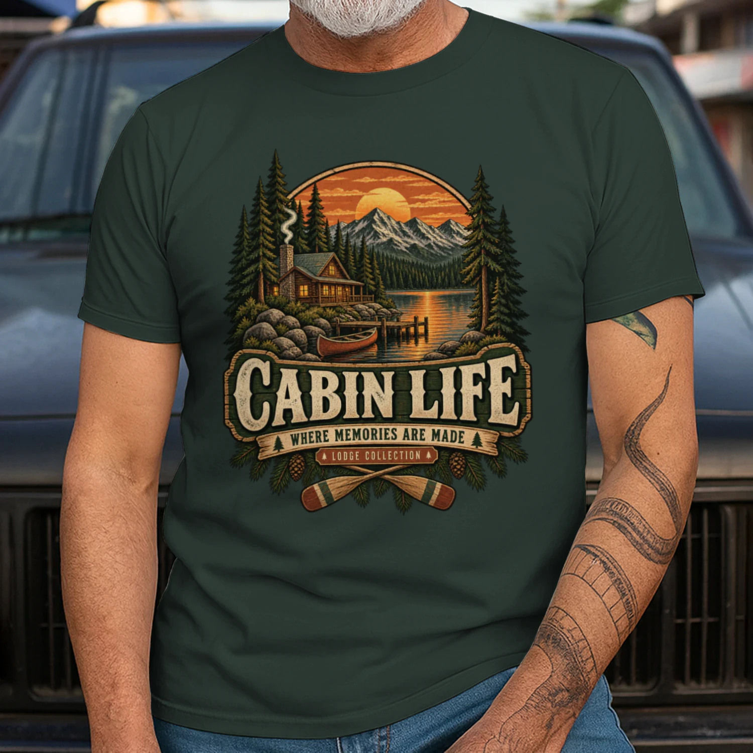 🏕️ Cabin Life Shirt | Rustic Mountain Lodge Outdoor Tee for Nature Lovers