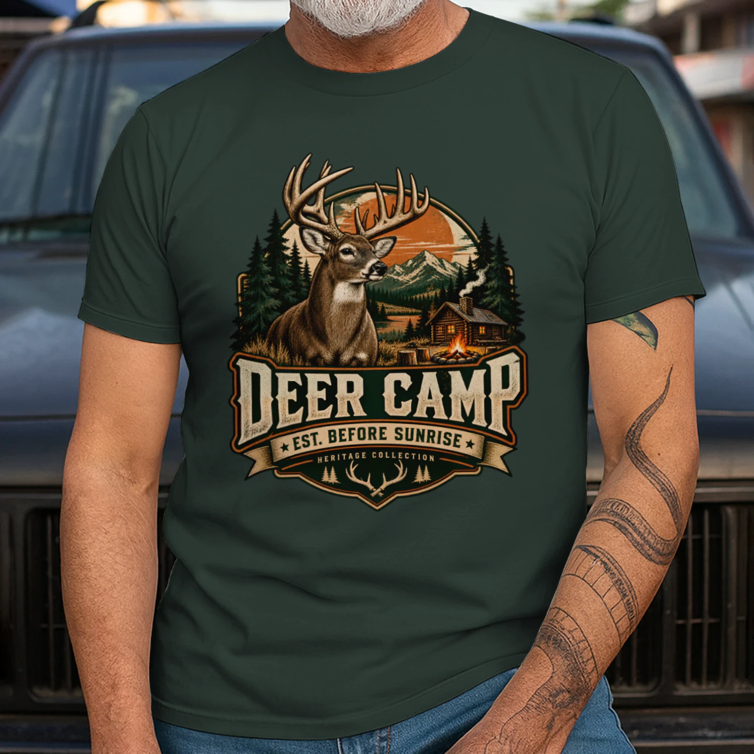 🦌 Deer Camp Heritage Shirt | Vintage Hunting Outdoor Tee for Hunters & Nature Lovers