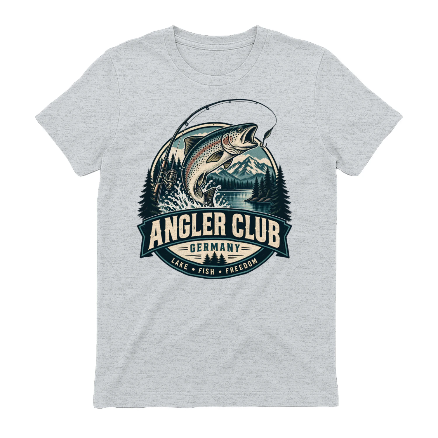 Angler Club Germany Shirt 🎣 Vintage Fishing T-Shirt, Trout Fisherman Tee, Lake Adventure Apparel, Outdoor Angler Gift for Men, Dad Fishing Shirt – Get Yours!