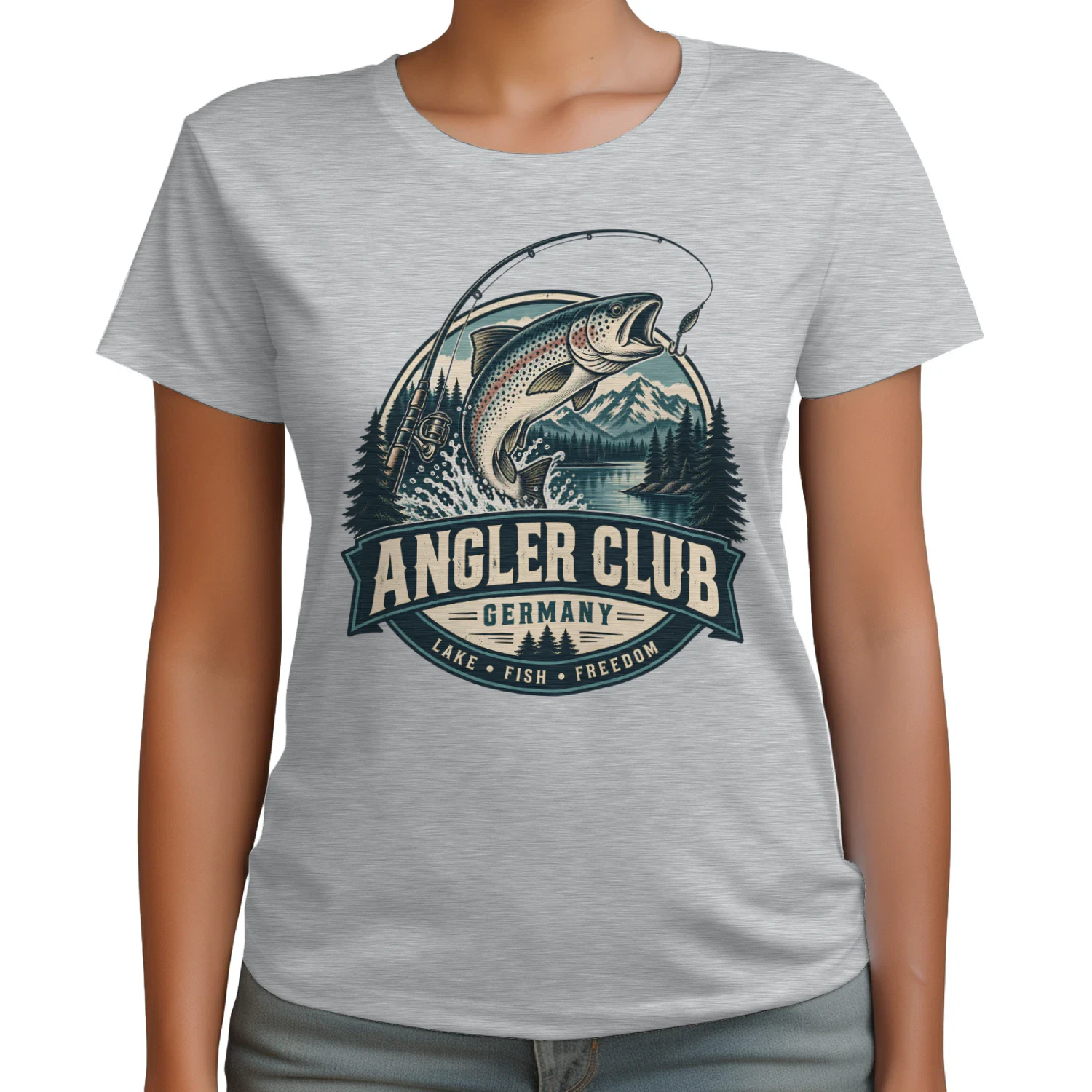 Angler Club Germany Shirt 🎣 Vintage Fishing T-Shirt, Trout Fisherman Tee, Lake Adventure Apparel, Outdoor Angler Gift for Men, Dad Fishing Shirt – Get Yours!