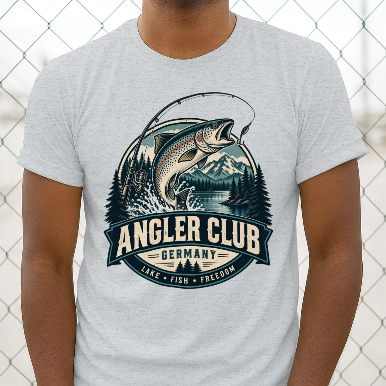 Angler Club Germany Shirt 🎣 Vintage Fishing T-Shirt, Trout Fisherman Tee, Lake Adventure Apparel, Outdoor Angler Gift for Men, Dad Fishing Shirt – Get Yours!