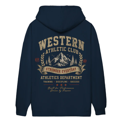 Western Athletic Club Hoodie | Vintage College Graphic Sweatshirt | Retro Streetwear