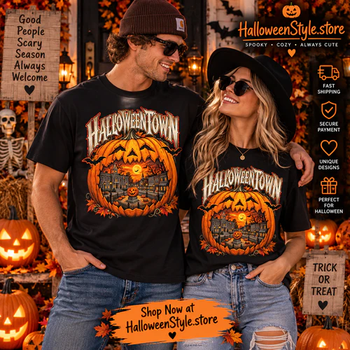Halloween Town Sweatshirt – Vintage Pumpkin Halloween Graphic Pullover