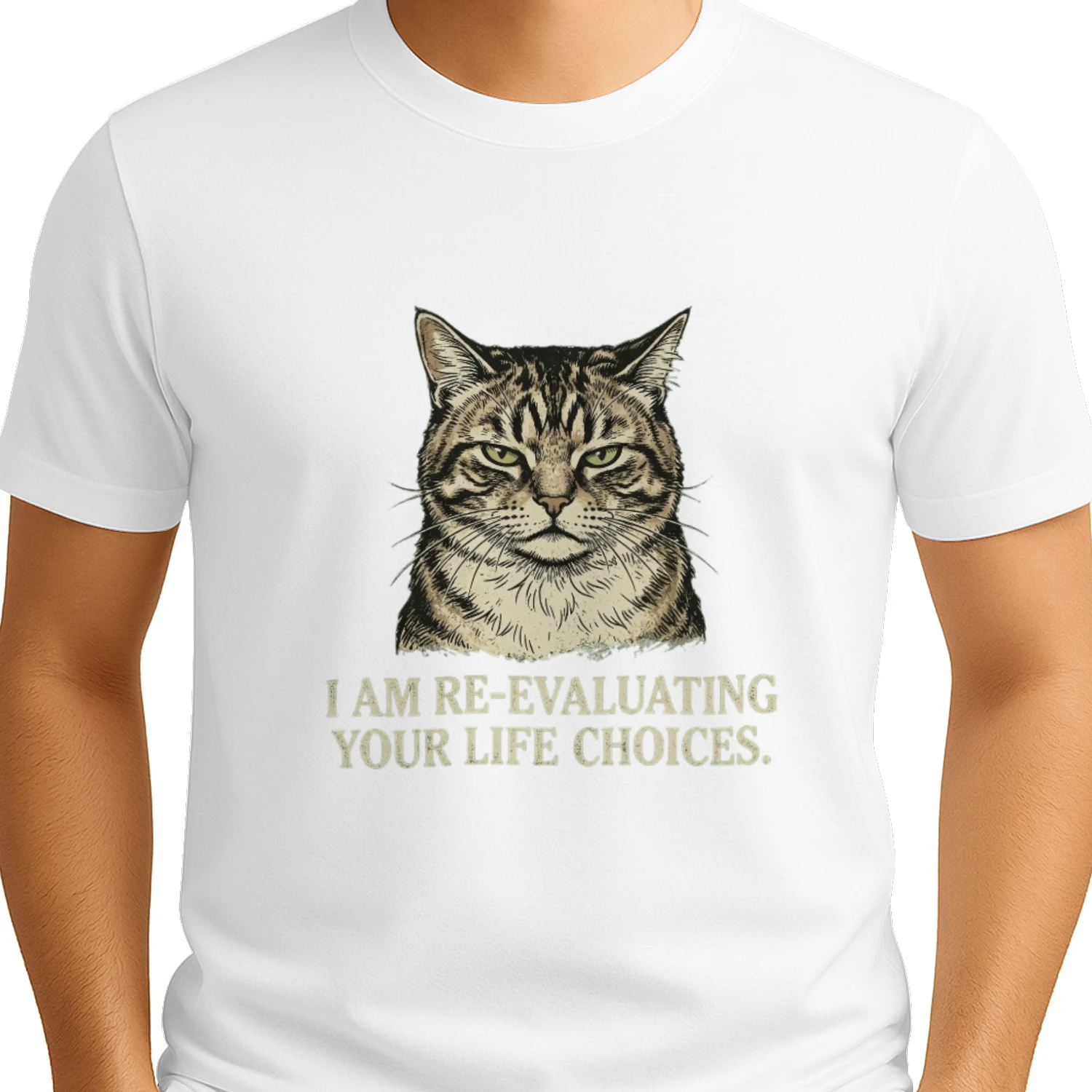 Funny Cat Meme T-Shirt — Humorous Cat Graphic Tee