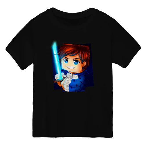 Kendal Merch - Ritratto con Spada Laser Blu e Sguardo Determinato