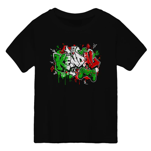 Kendal Merch - Stile Graffiti Tricolore e Controller Gaming