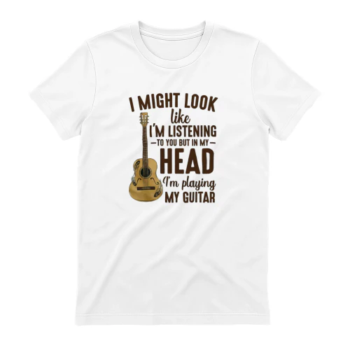 In My Head Playing Guitar Funny Musician