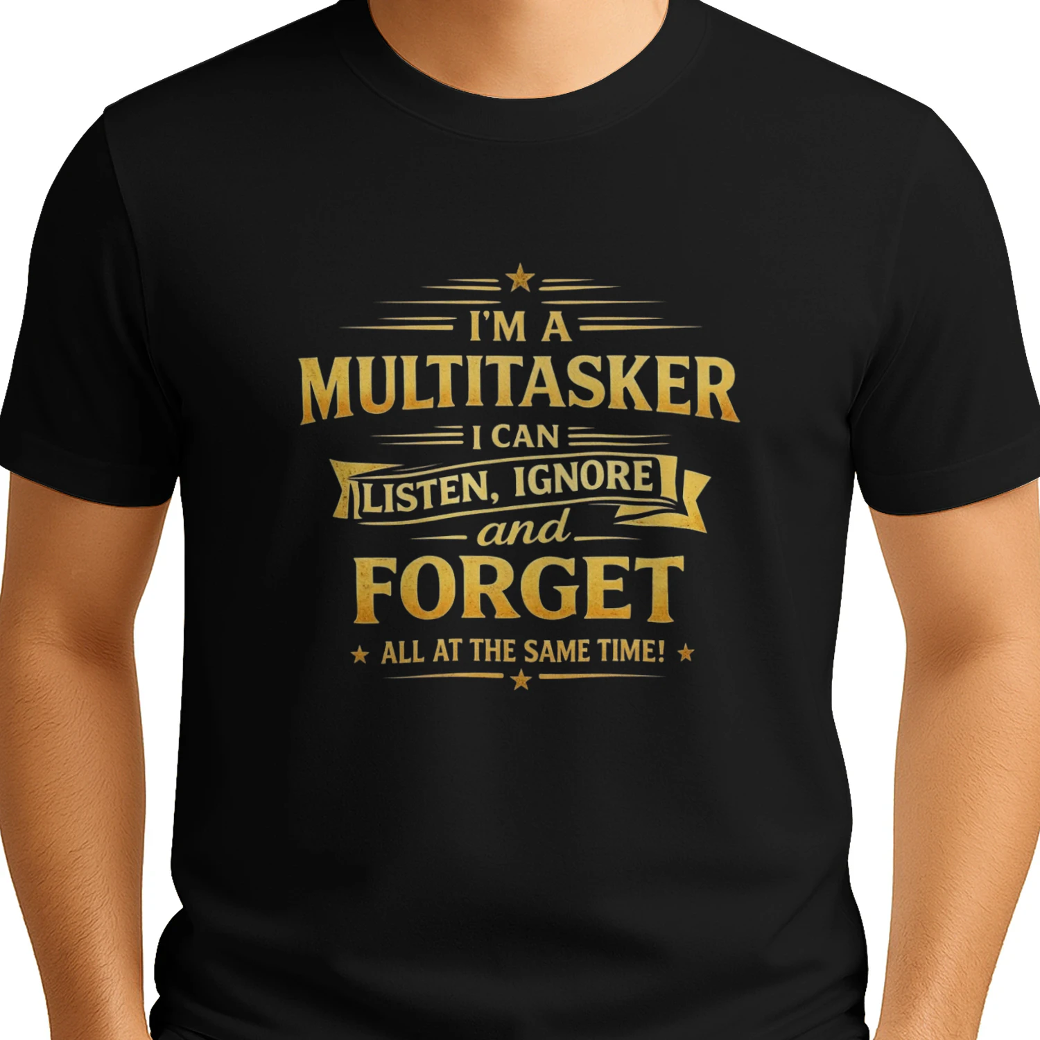I'm A Multitasker Funny Sarcastic Gold Design