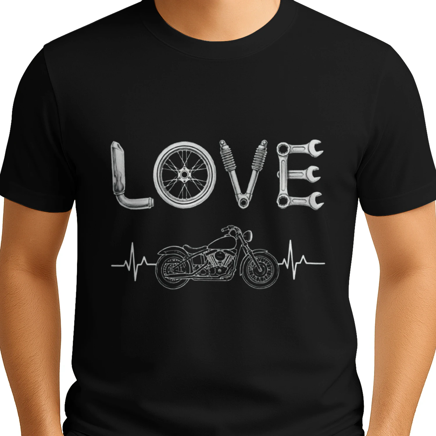 LOVE Motorcycle Mechanic – Biker Heartbeat Engine 