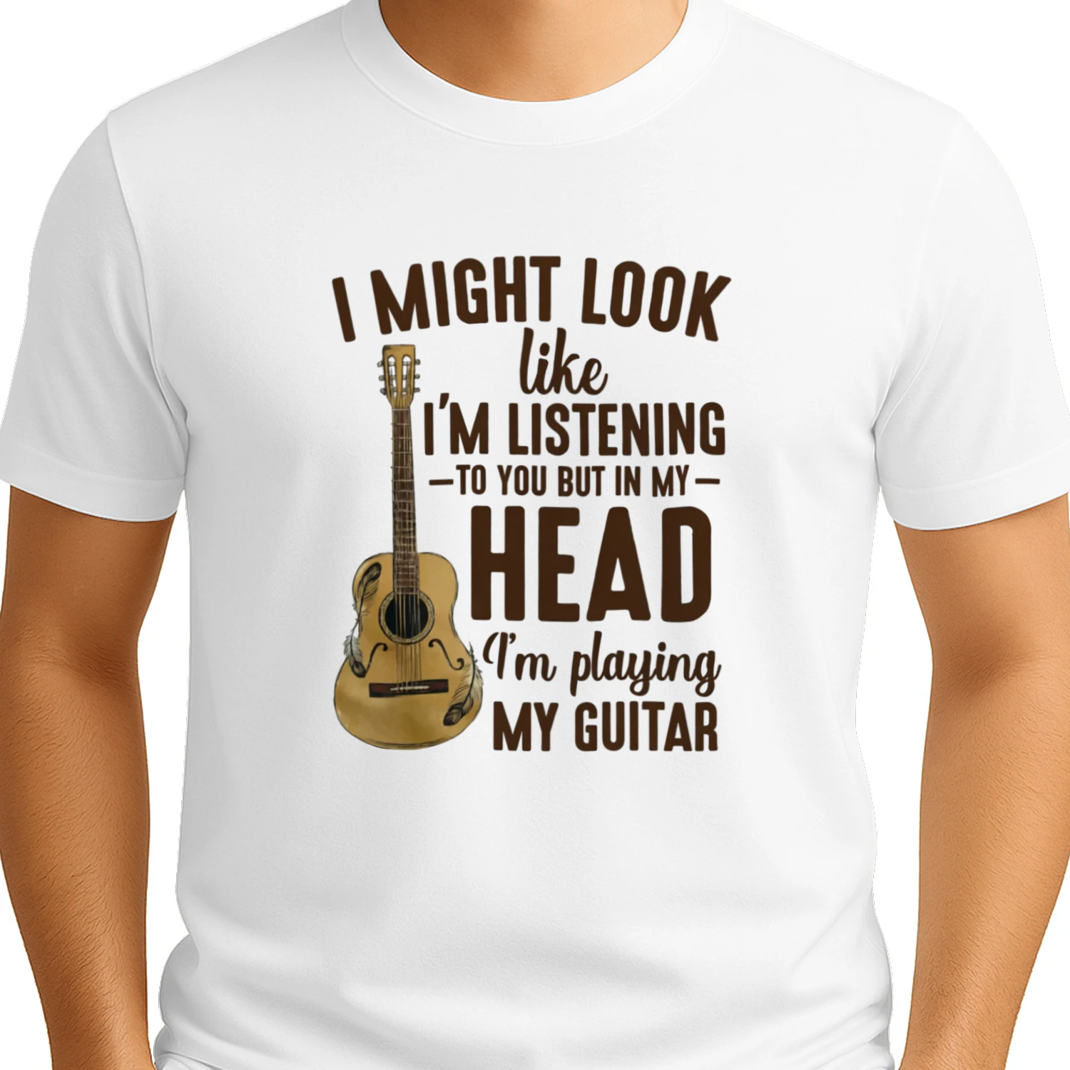 In My Head Playing Guitar Funny Musician