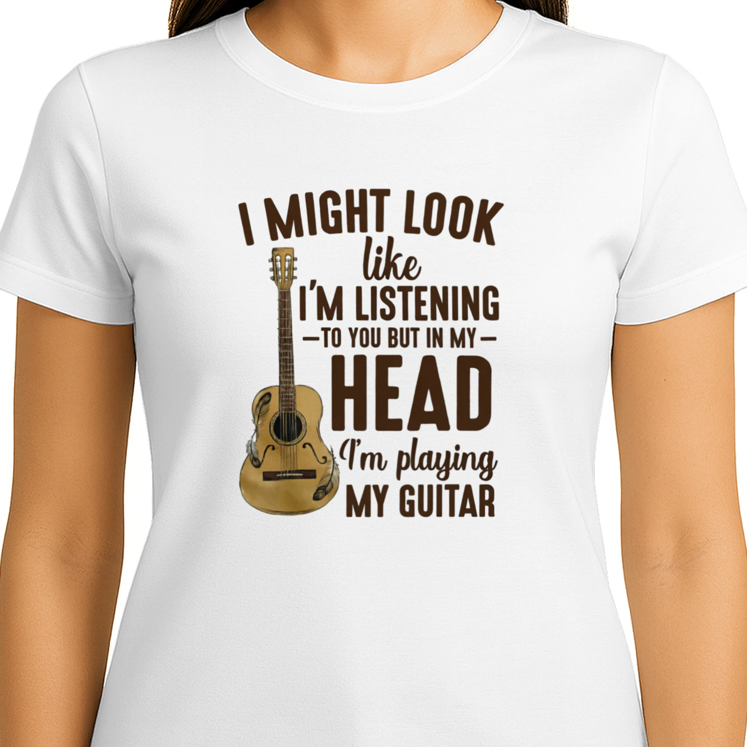 In My Head Playing Guitar Funny Musician