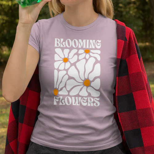 Blooming Flowers Retro Tee