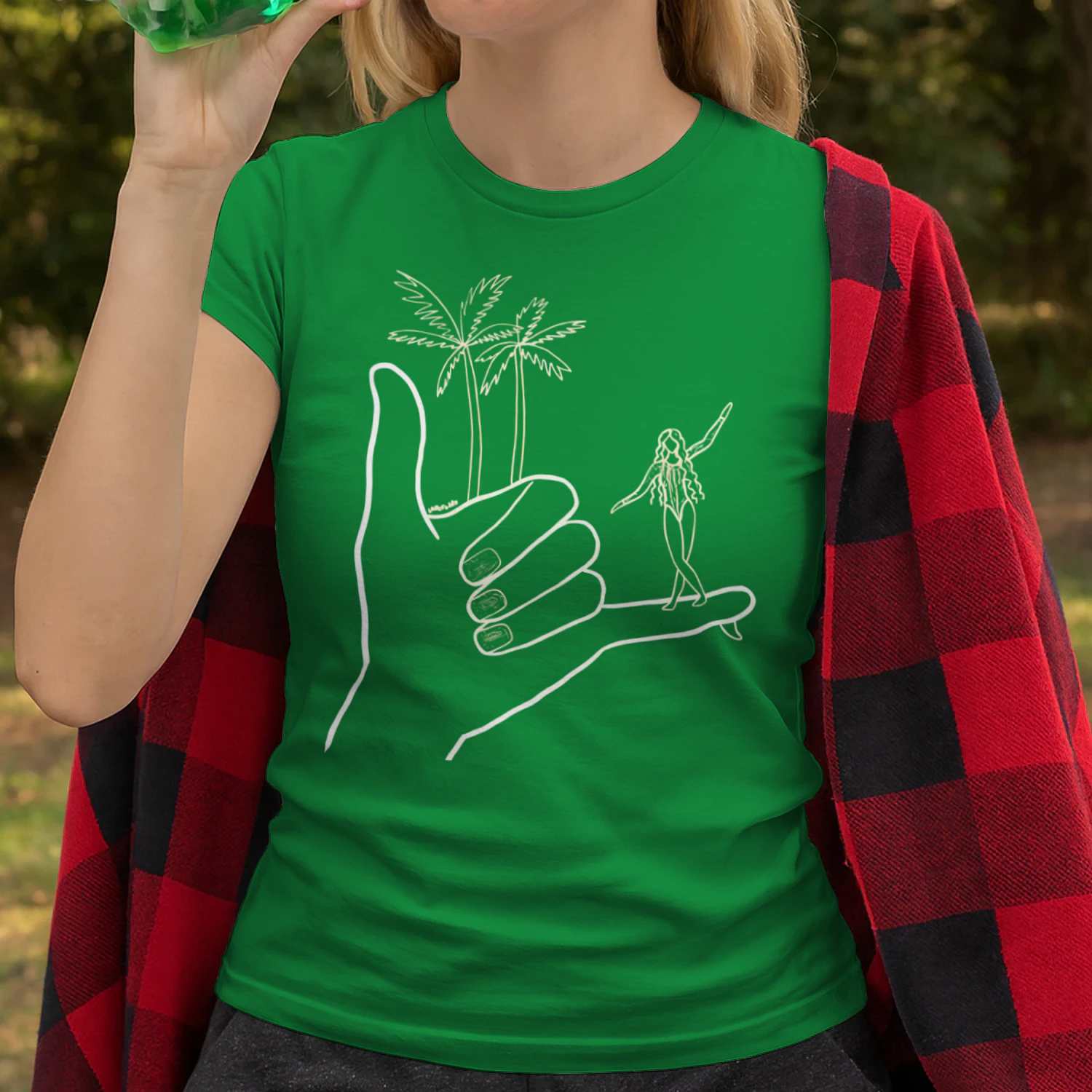 Shaka Hand Tropical Unisex Heavy T-shirt