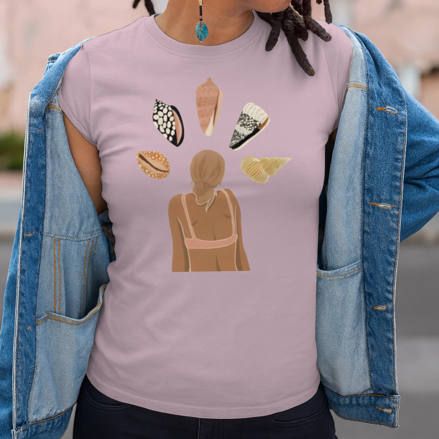 Seashell Girl Collection Unisex Cotton T-shirt