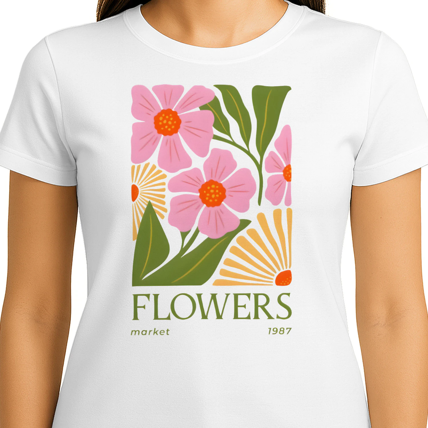 Vintage Flower Market Unisex Heavy T-shirt