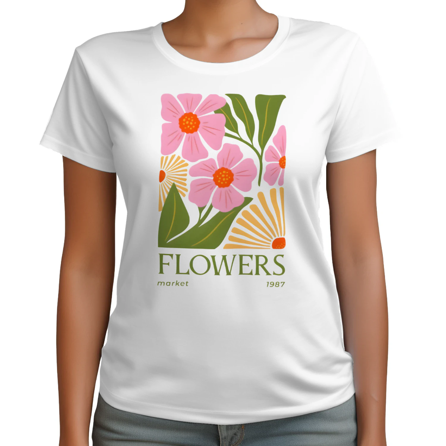 Vintage Flower Market Unisex Heavy T-shirt