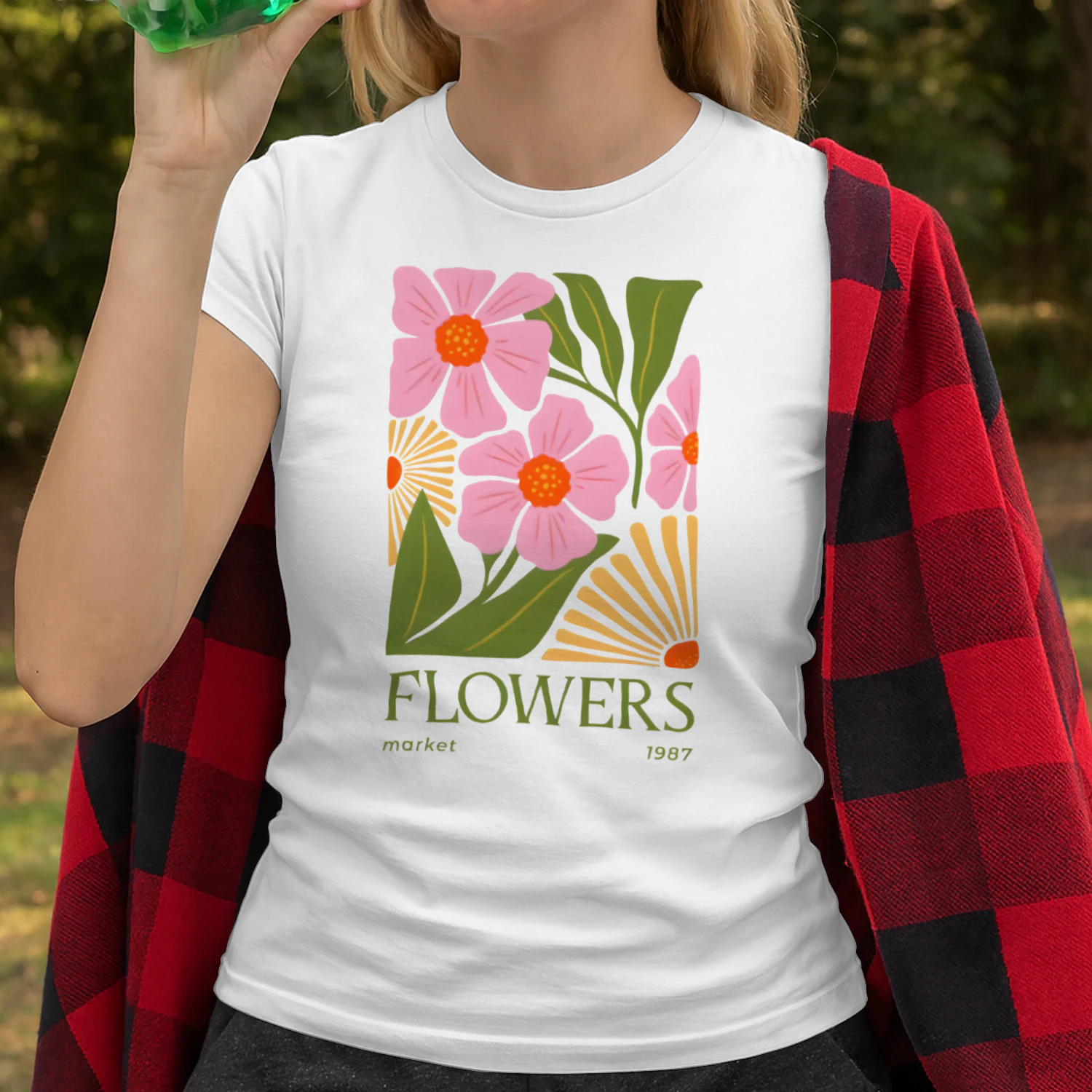 Vintage Flower Market Unisex Heavy T-shirt
