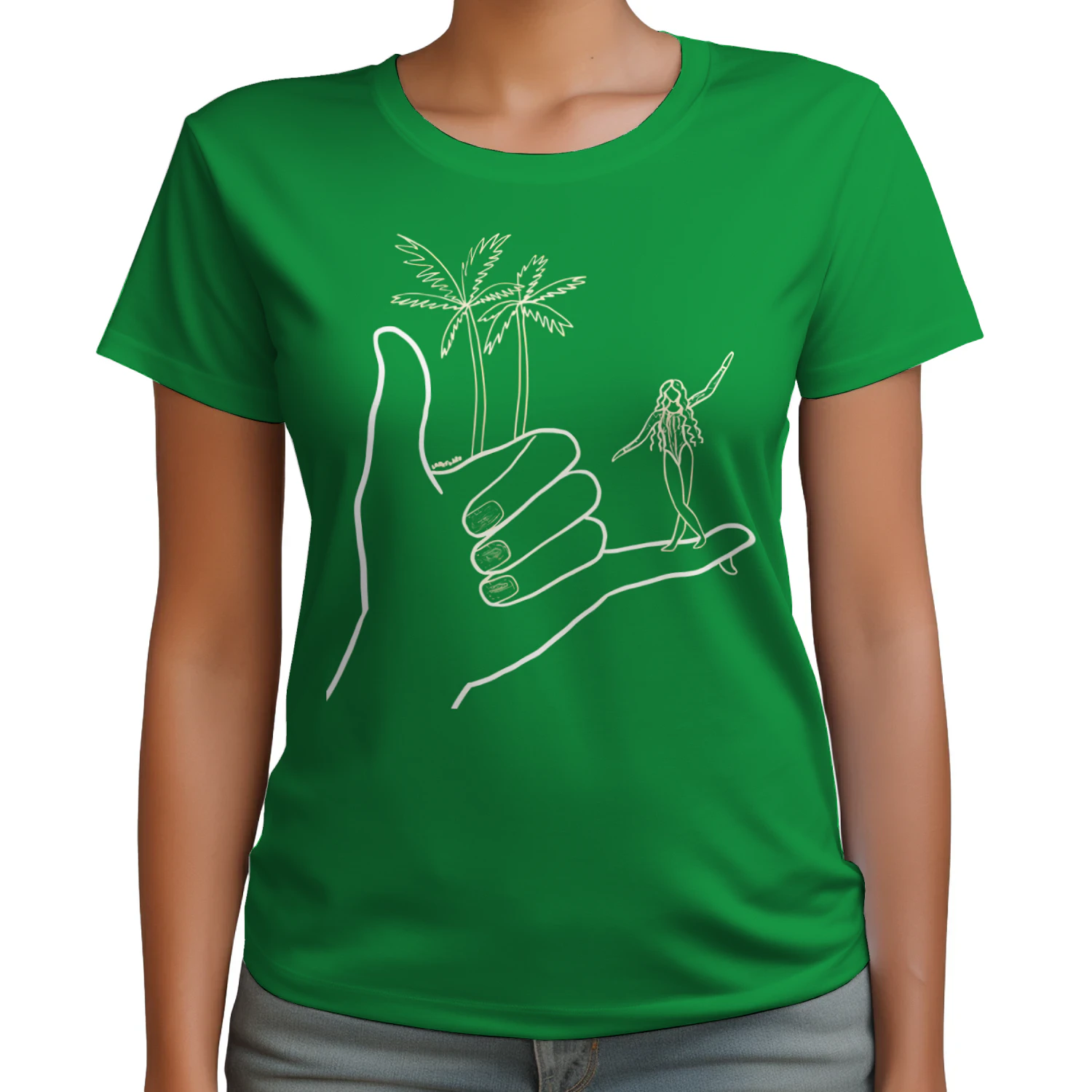 Shaka Hand Tropical Unisex Heavy T-shirt