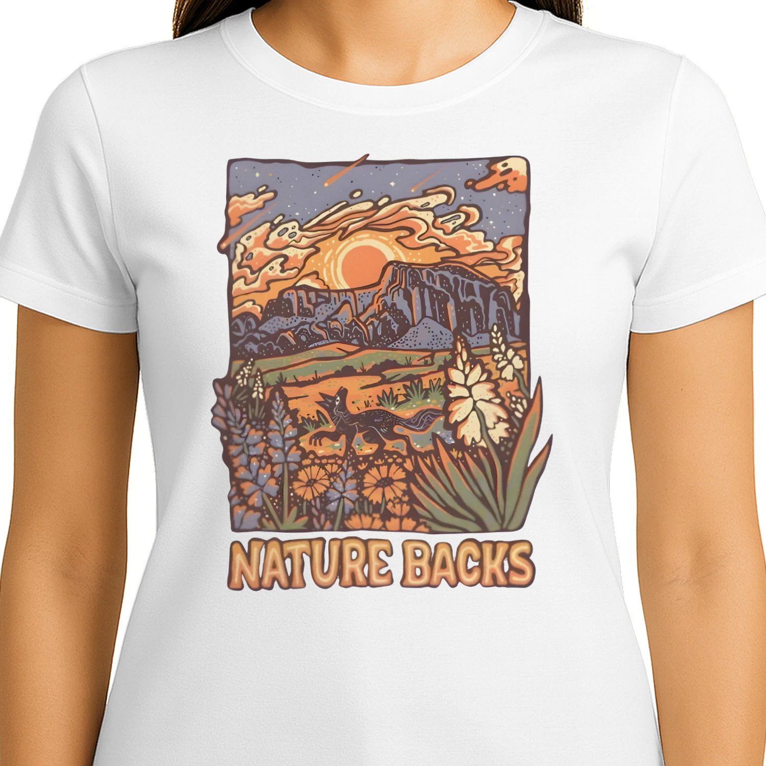 Nature Beckons Women's Fitted T-shirt