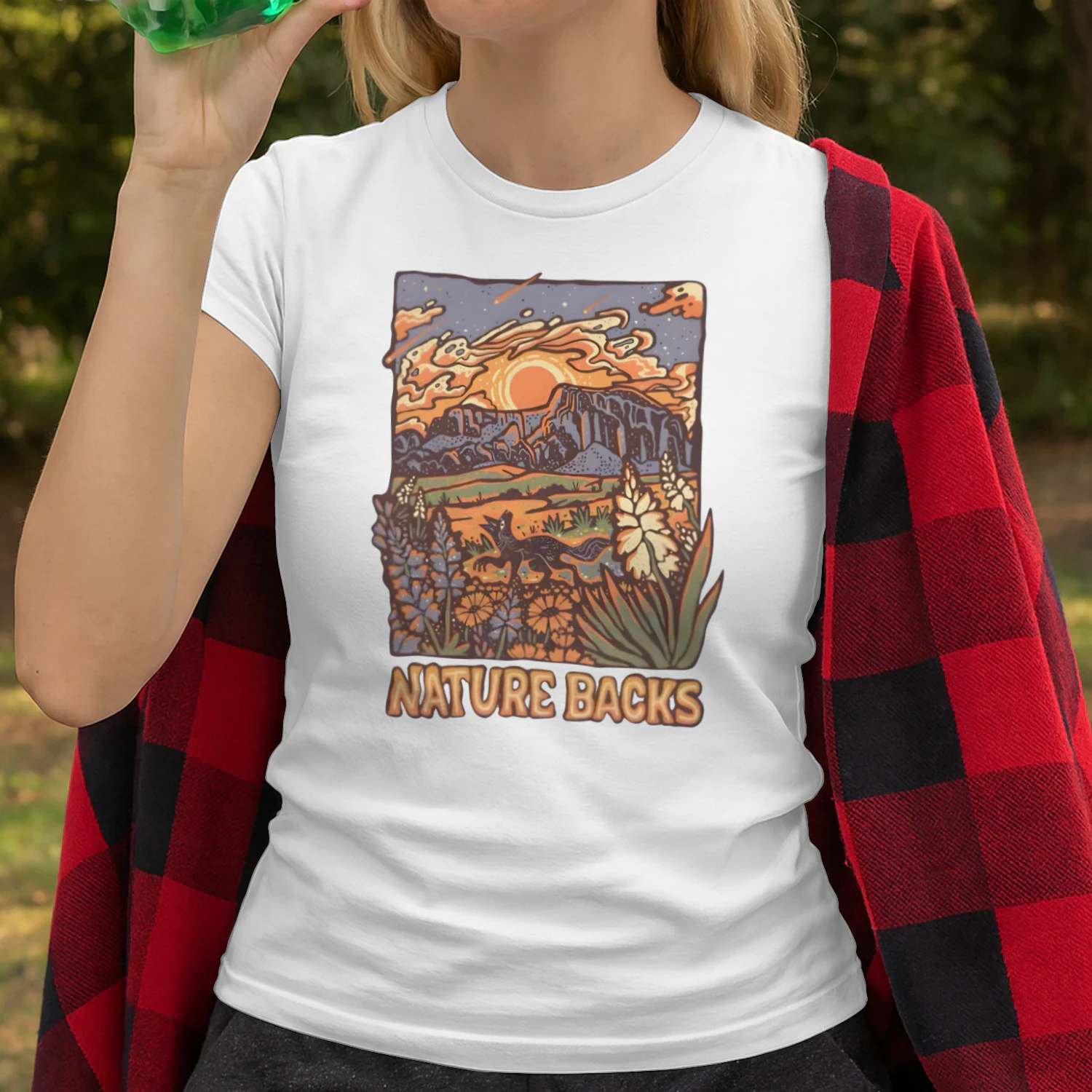 Nature Beckons Women's Fitted T-shirt