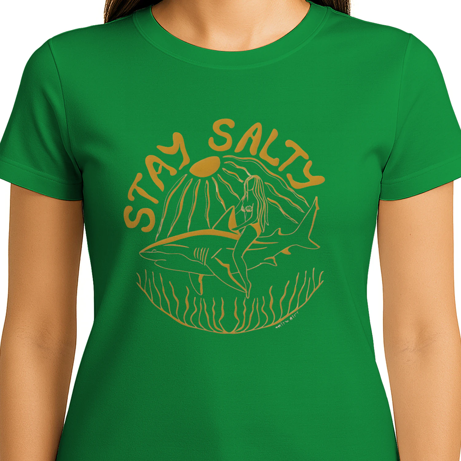 Stay Salty Vintage Surf Women's Fitted T-shirt