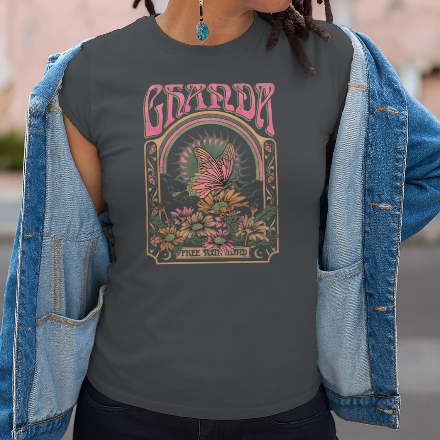Groovy Butterfly Women's Fitted T-shirt