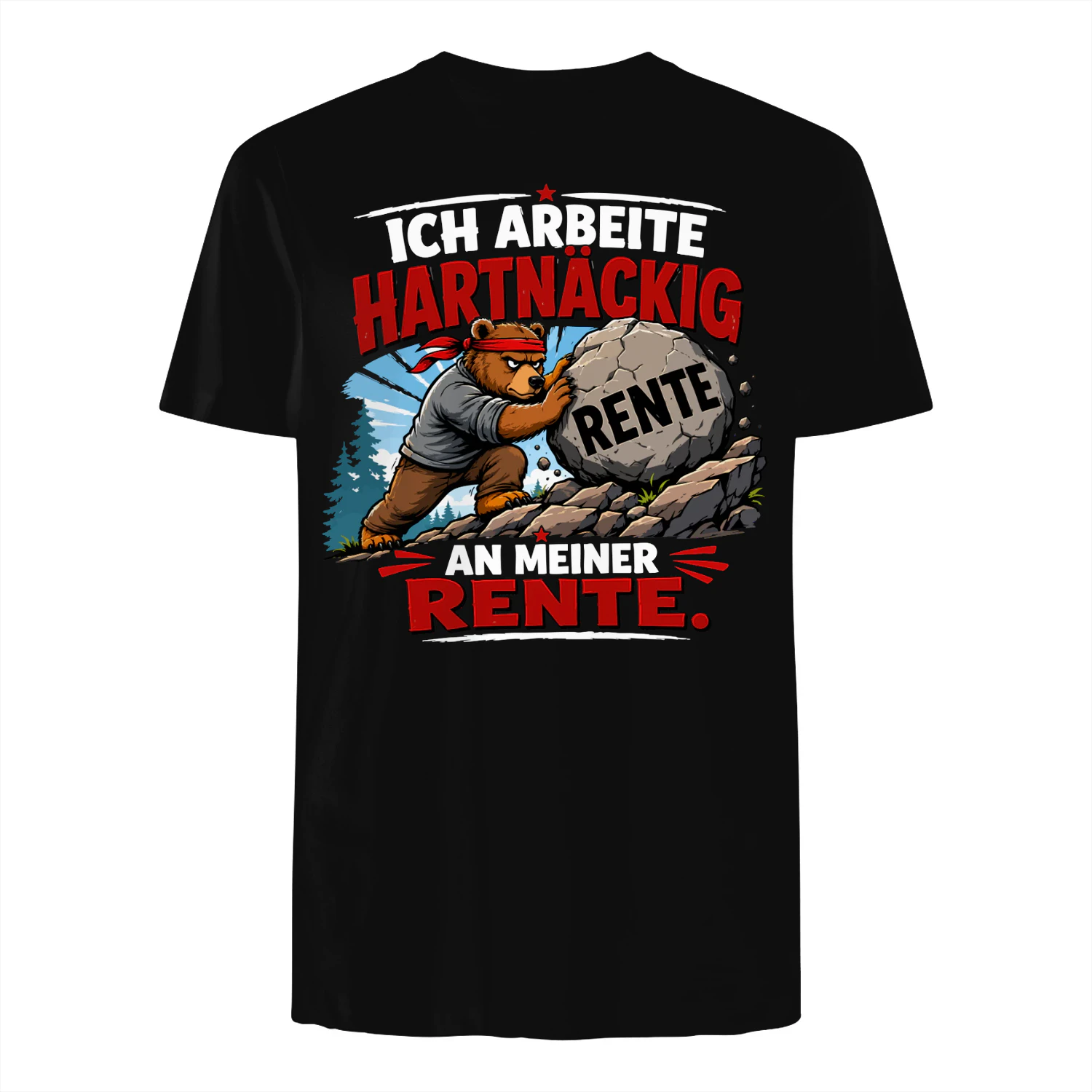 ICH ARBEITE HARTNÄCKIG AN MEINER RENTE.