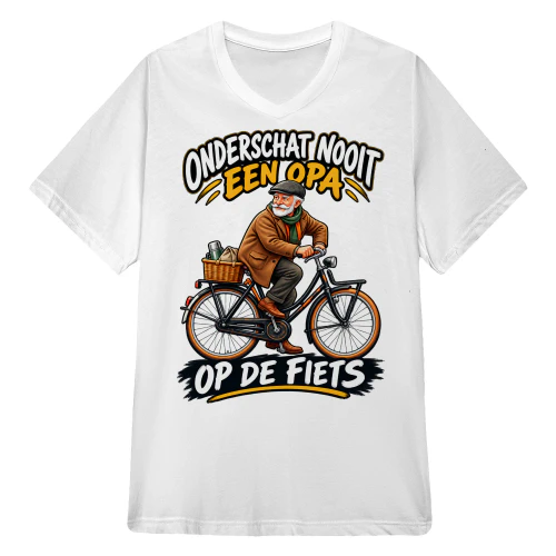 Onderschat Nooit Een Opa Op De Fiets | Grappig Fietsen T-Shirt |  Cadeau Voor Opa