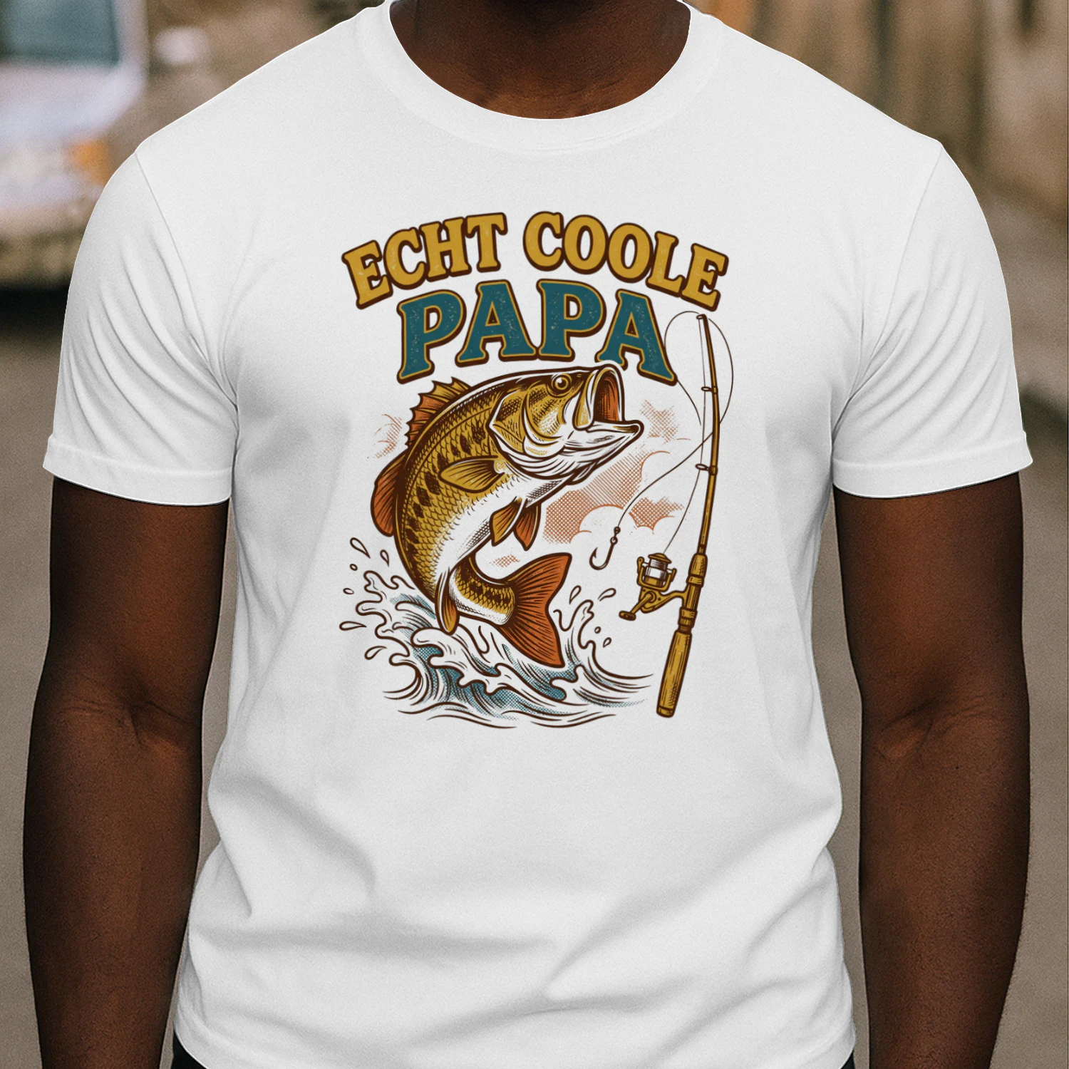 Echt Coole Papa Vissen Shirt