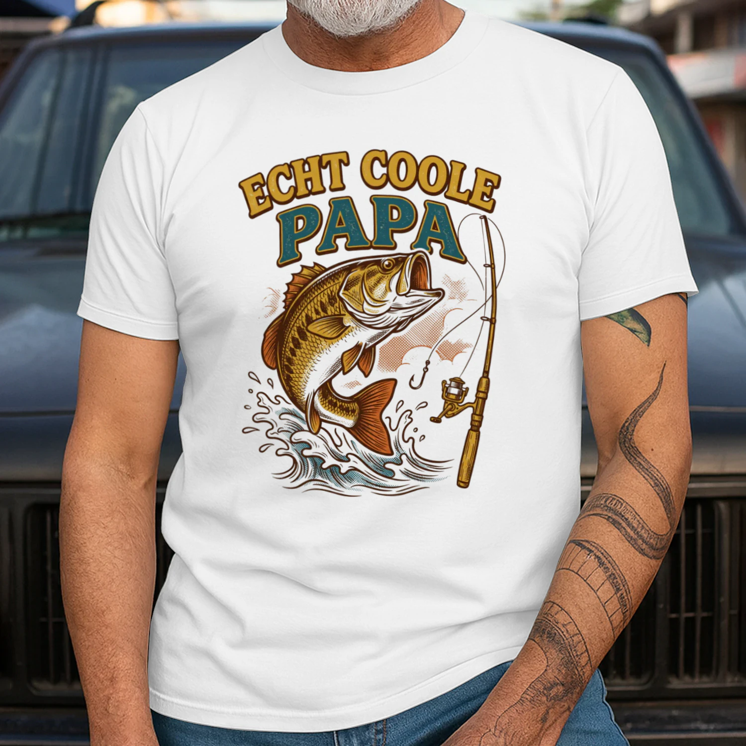 Echt Coole Papa Vissen Shirt