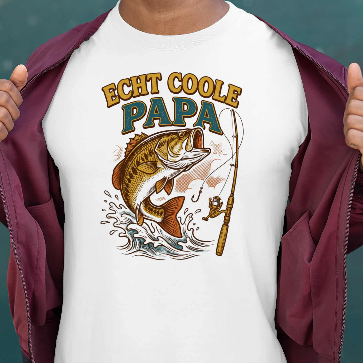 Echt Coole Papa Vissen Shirt