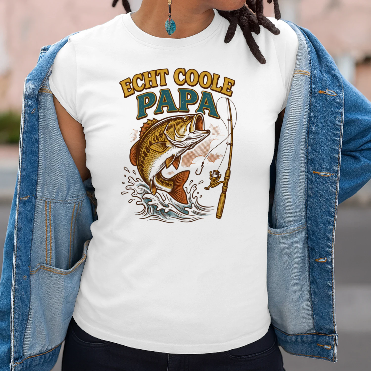 Echt Coole Papa Vissen Shirt