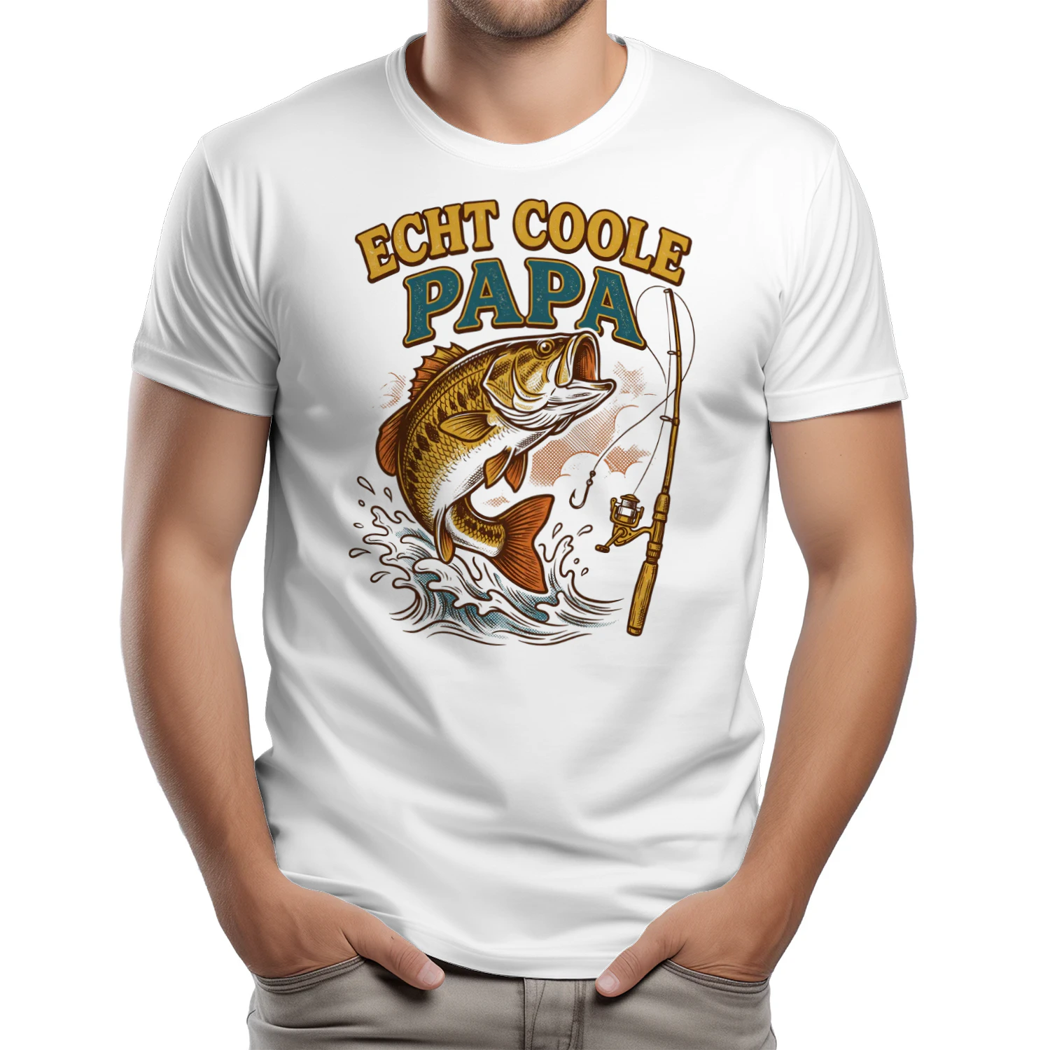 Echt Coole Papa Vissen Shirt