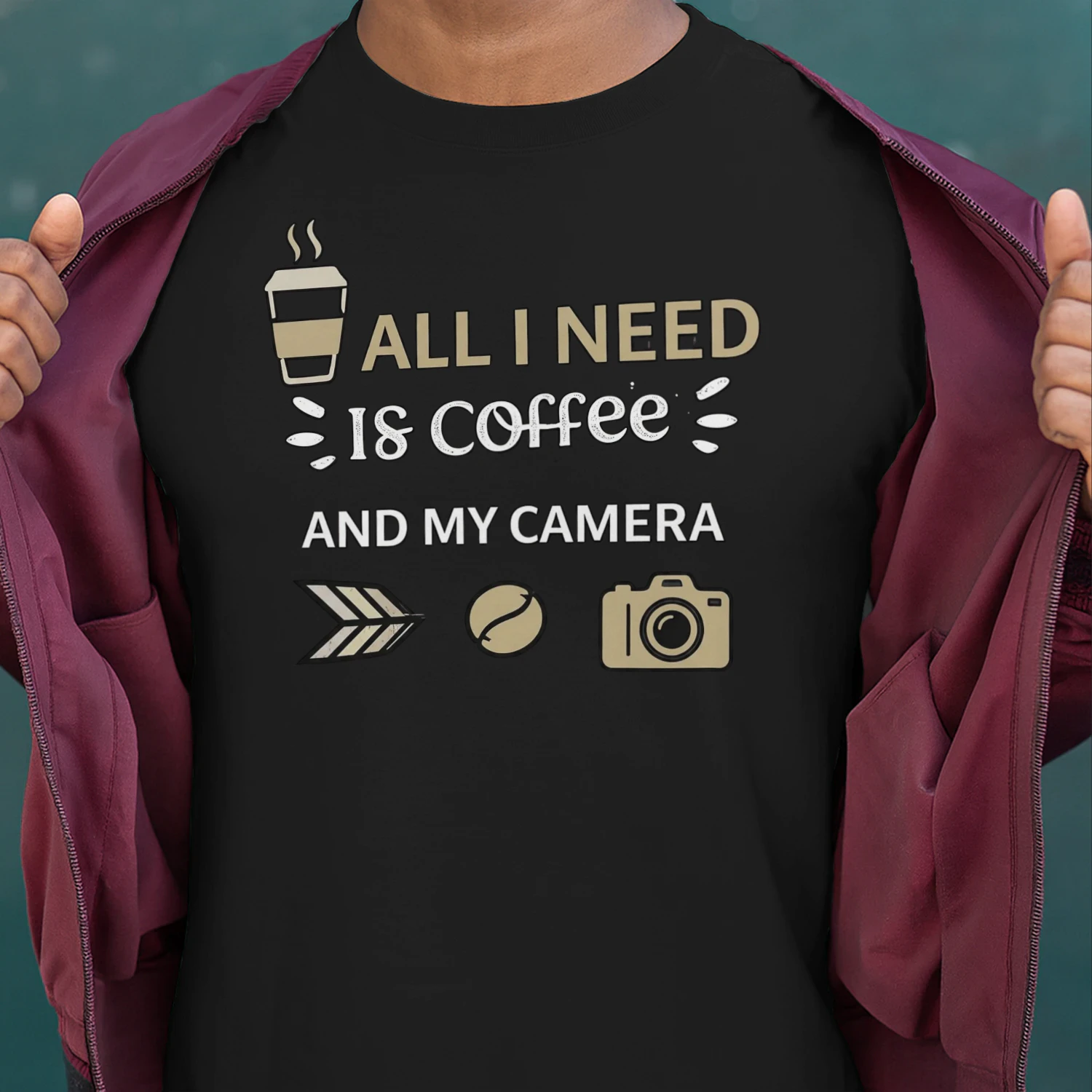 All I Need Is Coffee And My Camera – Photographer T-Shirt