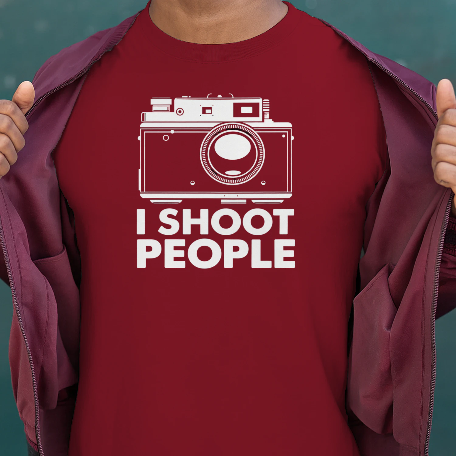 Photography Camera T-Shirt I Shoot People film Camera Tshirt distressed print v3 Photographers Tee Shirt Mens Womens Ladies Kids Geek Funny