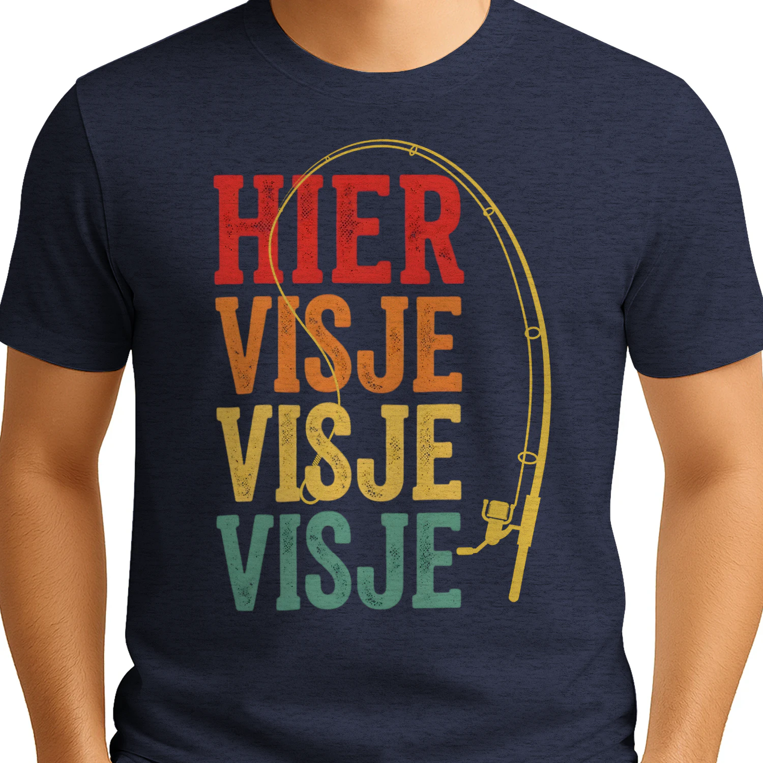 Hier Visje Visje Visje - Grappig Vissen T-shirt